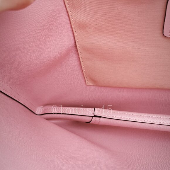 Coach City Tote Bag In Signature Canvas in powder pink - Picture 7 of 9